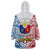 Personalised Polynesian Philippines Wearable Blanket Hoodie Pilipinas Flag Style for 125th Independence Anniversary White LT9 - Polynesian Pride