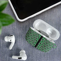 New Zealand Maori Niho Taniwha AirPods Case Kakariki Mangopare and Puhoro Pattern - Polynesian Pride