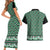 New Zealand Maori Niho Taniwha Couples Matching Short Sleeve Bodycon Dress and Hawaiian Shirt Kakariki Mangopare and Puhoro Pattern