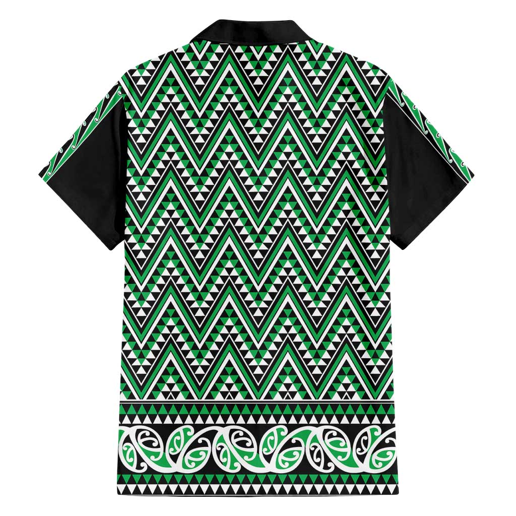 New Zealand Maori Niho Taniwha Hawaiian Shirt Kakariki Mangopare and Puhoro Pattern LT9 - Polynesian Pride