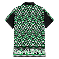 New Zealand Maori Niho Taniwha Hawaiian Shirt Kakariki Mangopare and Puhoro Pattern LT9 - Polynesian Pride
