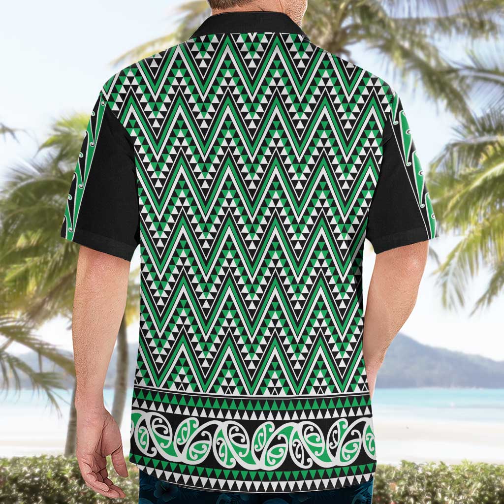 New Zealand Maori Niho Taniwha Hawaiian Shirt Kakariki Mangopare and Puhoro Pattern LT9 - Polynesian Pride
