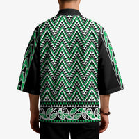 New Zealand Maori Niho Taniwha Kimono Kakariki Mangopare and Puhoro Pattern - Polynesian Pride