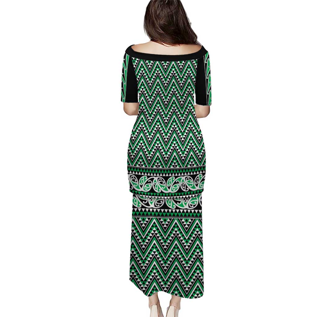 New Zealand Maori Niho Taniwha Puletasi Kakariki Mangopare and Puhoro Pattern