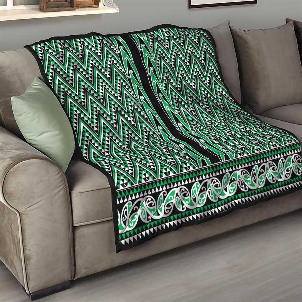New Zealand Maori Niho Taniwha Quilt Kakariki Mangopare and Puhoro Pattern