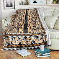 New Zealand Maori Niho Taniwha Blanket Karaka Mangopare and Puhoro Pattern