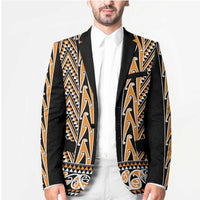 New Zealand Maori Niho Taniwha Blazer Karaka Mangopare and Puhoro Pattern - Polynesian Pride