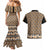 New Zealand Maori Niho Taniwha Couples Matching Mermaid Dress and Hawaiian Shirt Karaka Mangopare and Puhoro Pattern