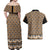 New Zealand Maori Niho Taniwha Couples Matching Off Shoulder Maxi Dress and Hawaiian Shirt Karaka Mangopare and Puhoro Pattern