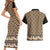 New Zealand Maori Niho Taniwha Couples Matching Short Sleeve Bodycon Dress and Hawaiian Shirt Karaka Mangopare and Puhoro Pattern