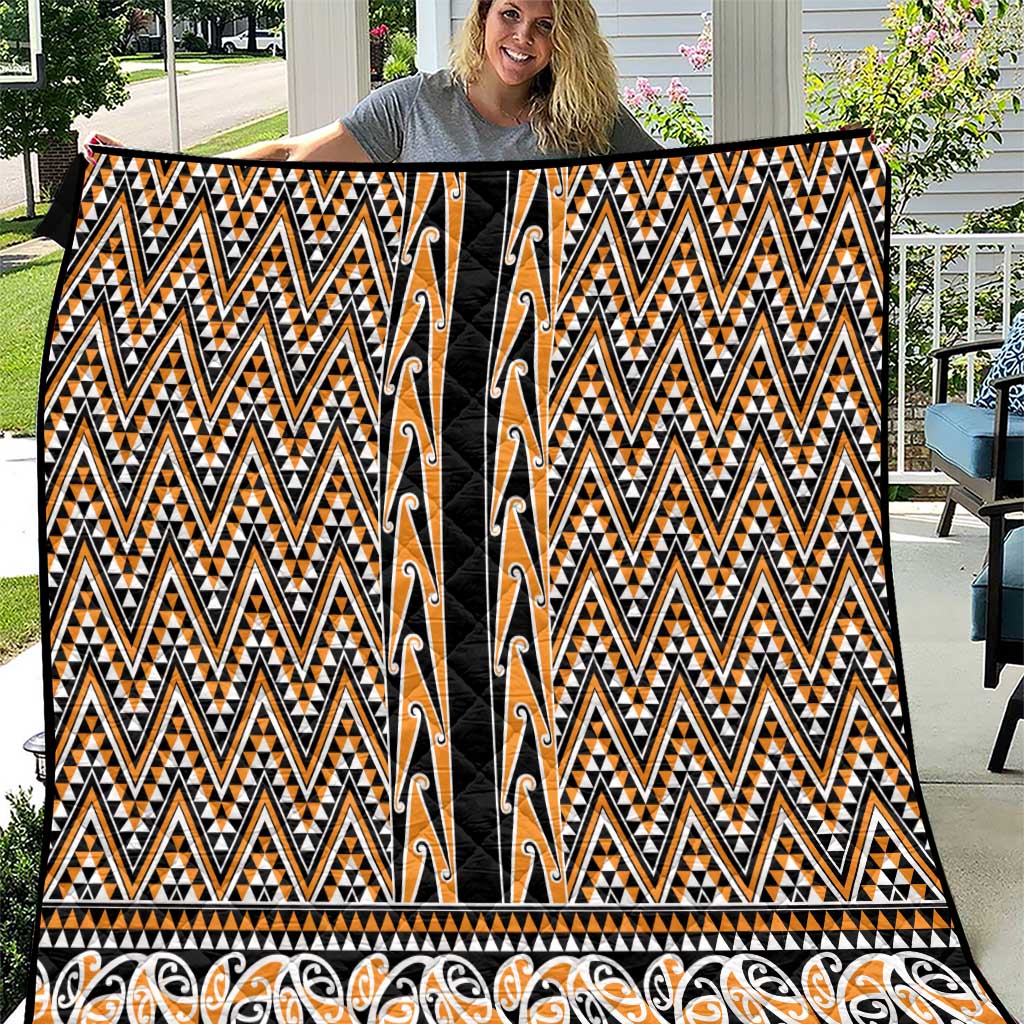 New Zealand Maori Niho Taniwha Quilt Karaka Mangopare and Puhoro Pattern