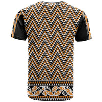 New Zealand Maori Niho Taniwha T Shirt Karaka Mangopare and Puhoro Pattern