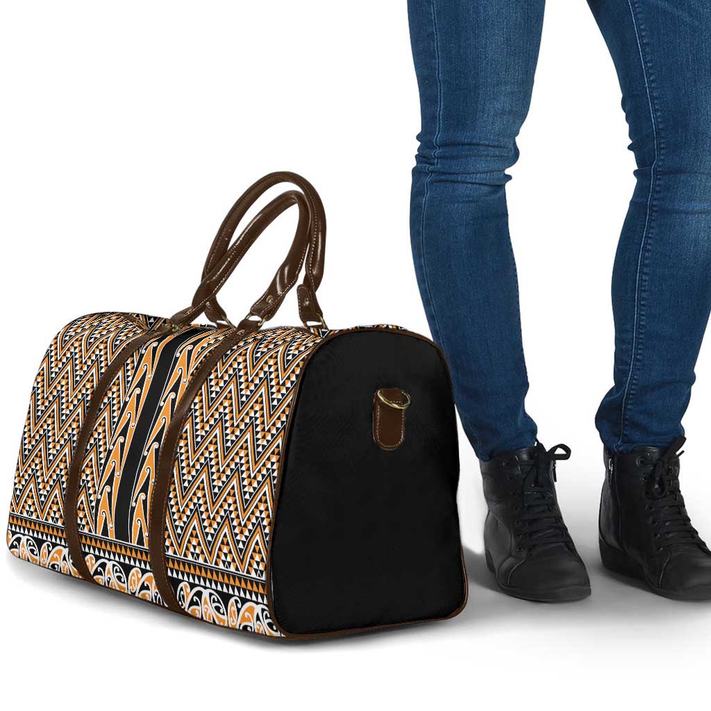 New Zealand Maori Niho Taniwha Travel Bag Karaka Mangopare and Puhoro Pattern - Polynesian Pride