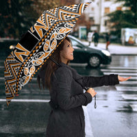 New Zealand Maori Niho Taniwha Umbrella Karaka Mangopare and Puhoro Pattern - Polynesian Pride