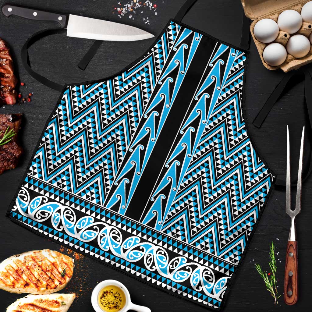 New Zealand Maori Niho Taniwha Apron Kikorangi Mangopare and Puhoro Pattern - Polynesian Pride
