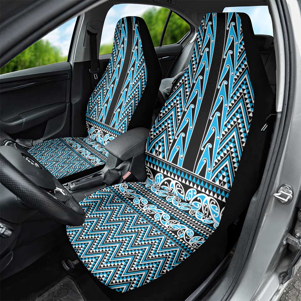 New Zealand Maori Niho Taniwha Car Seat Cover Kikorangi Mangopare and Puhoro Pattern