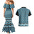 New Zealand Maori Niho Taniwha Couples Matching Mermaid Dress and Hawaiian Shirt Kikorangi Mangopare and Puhoro Pattern