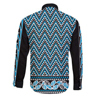 New Zealand Maori Niho Taniwha Family Matching Puletasi and Hawaiian Shirt Kikorangi Mangopare and Puhoro Pattern