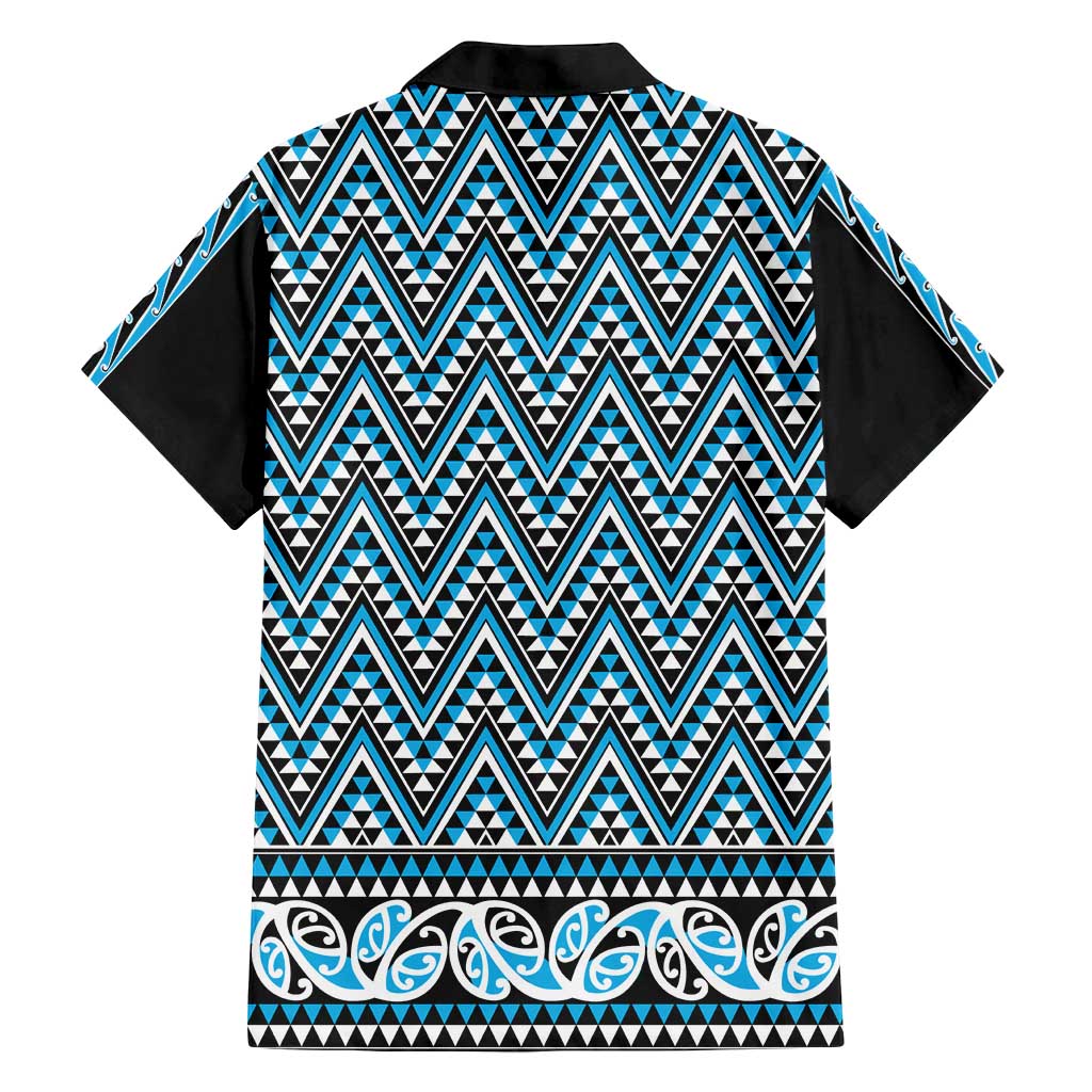 New Zealand Maori Niho Taniwha Family Matching Tank Maxi Dress and Hawaiian Shirt Kikorangi Mangopare and Puhoro Pattern