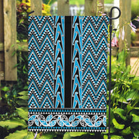 New Zealand Maori Niho Taniwha Garden Flag Kikorangi Mangopare and Puhoro Pattern