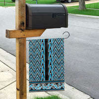 New Zealand Maori Niho Taniwha Garden Flag Kikorangi Mangopare and Puhoro Pattern