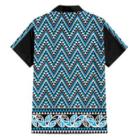 New Zealand Maori Niho Taniwha Hawaiian Shirt Kikorangi Mangopare and Puhoro Pattern LT9 - Polynesian Pride