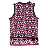 New Zealand Maori Niho Taniwha Basketball Jersey Mawhero Mangopare and Puhoro Pattern - Polynesian Pride