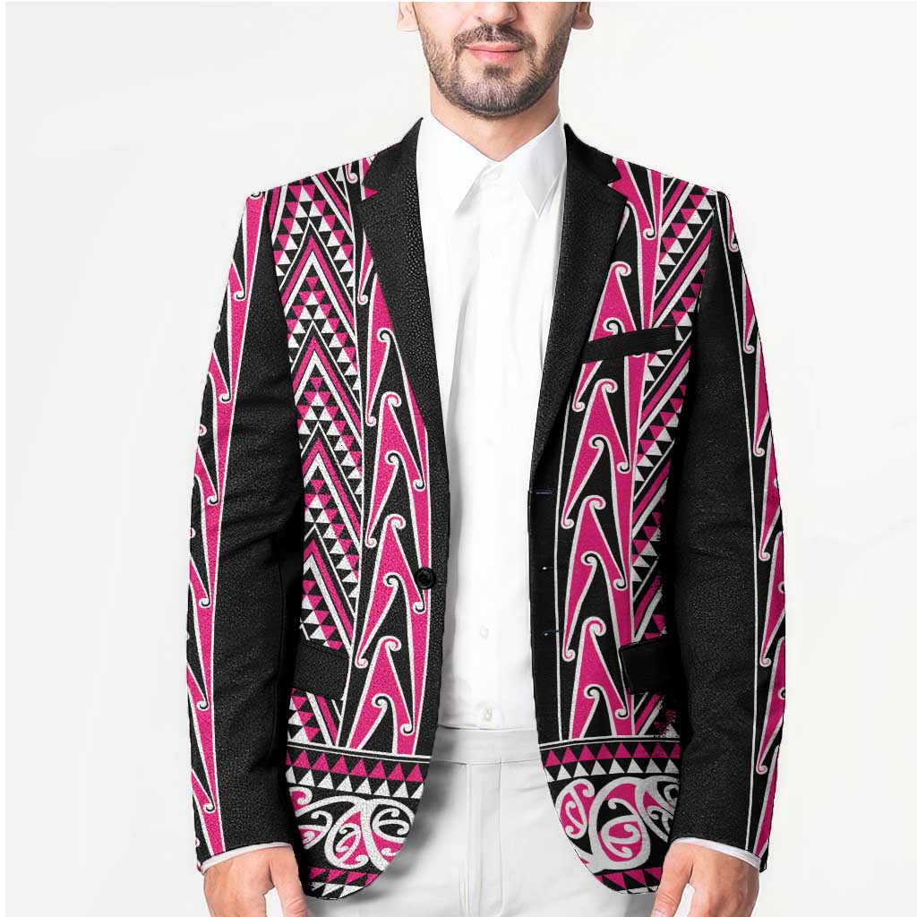 New Zealand Maori Niho Taniwha Blazer Mawhero Mangopare and Puhoro Pattern - Polynesian Pride