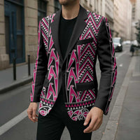 New Zealand Maori Niho Taniwha Blazer Mawhero Mangopare and Puhoro Pattern - Polynesian Pride