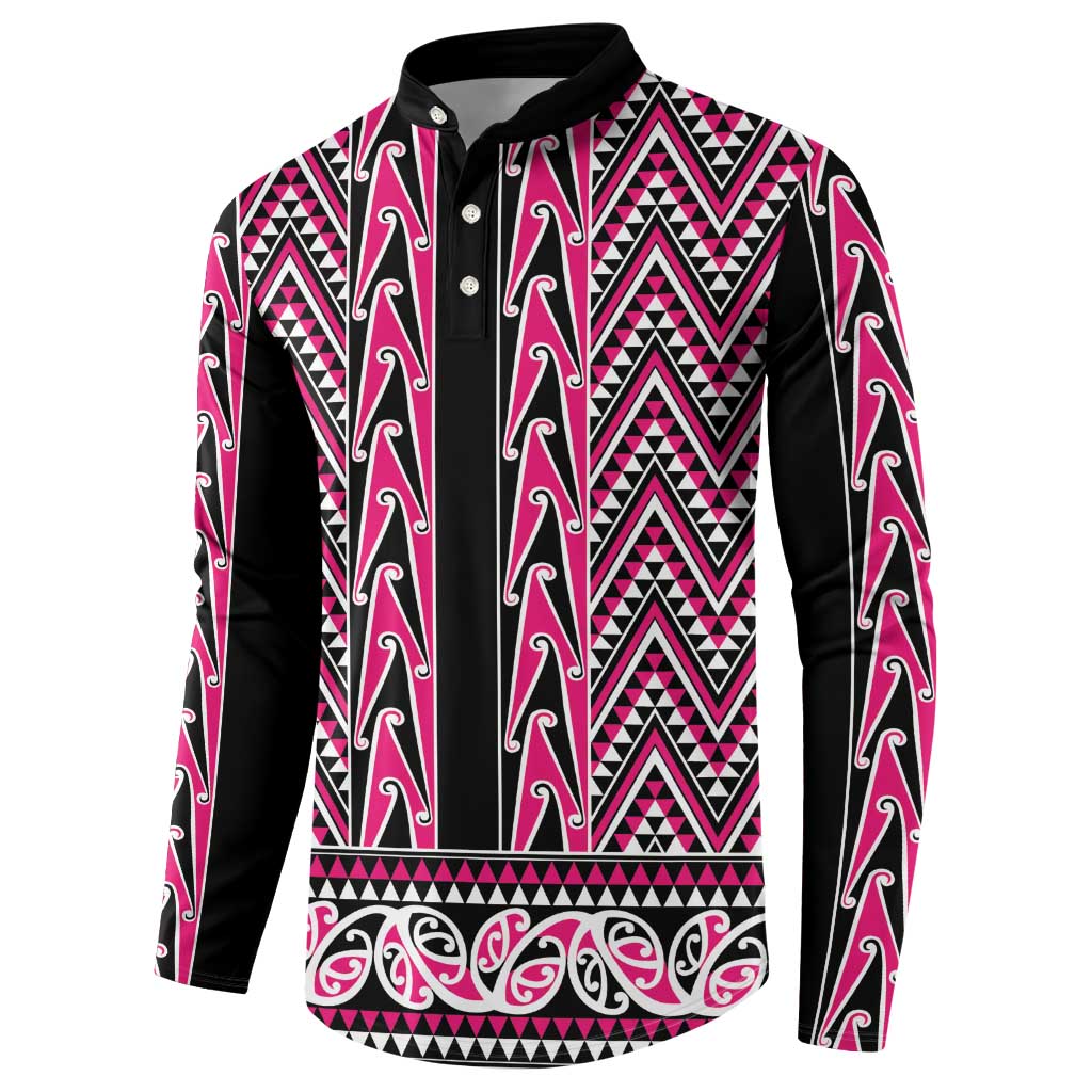 New Zealand Maori Niho Taniwha Button Sweatshirt Mawhero Mangopare and Puhoro Pattern LT9 - Polynesian Pride