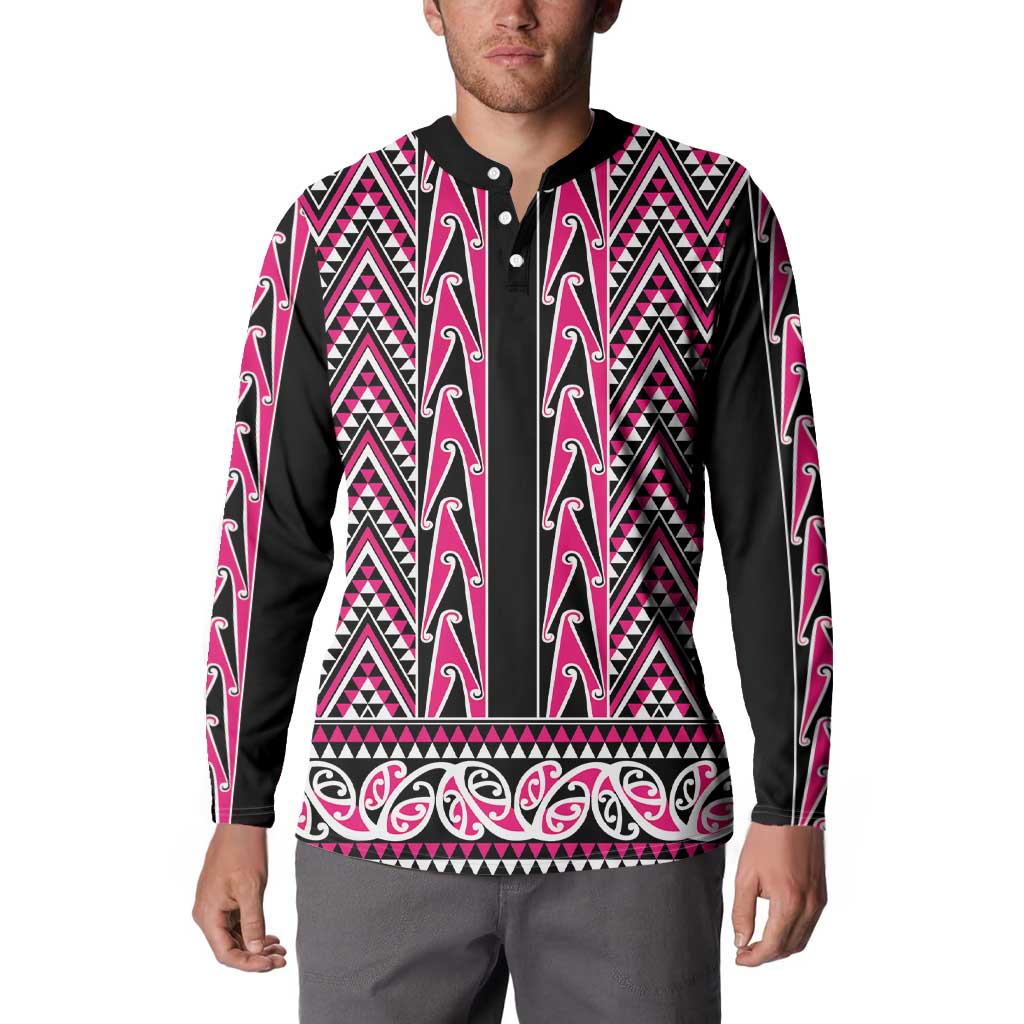 New Zealand Maori Niho Taniwha Button Sweatshirt Mawhero Mangopare and Puhoro Pattern LT9 - Polynesian Pride