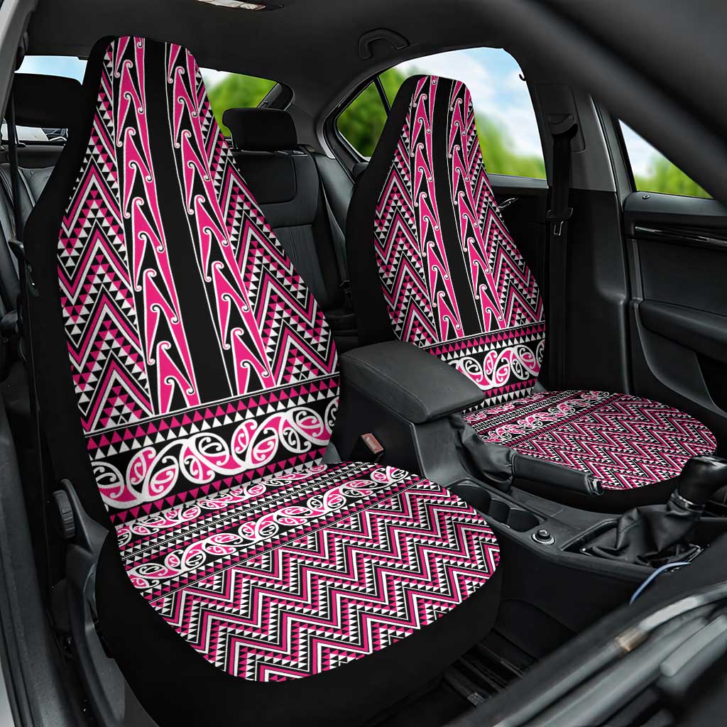 New Zealand Maori Niho Taniwha Car Seat Cover Mawhero Mangopare and Puhoro Pattern