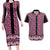 New Zealand Maori Niho Taniwha Couples Matching Long Sleeve Bodycon Dress and Hawaiian Shirt Mawhero Mangopare and Puhoro Pattern