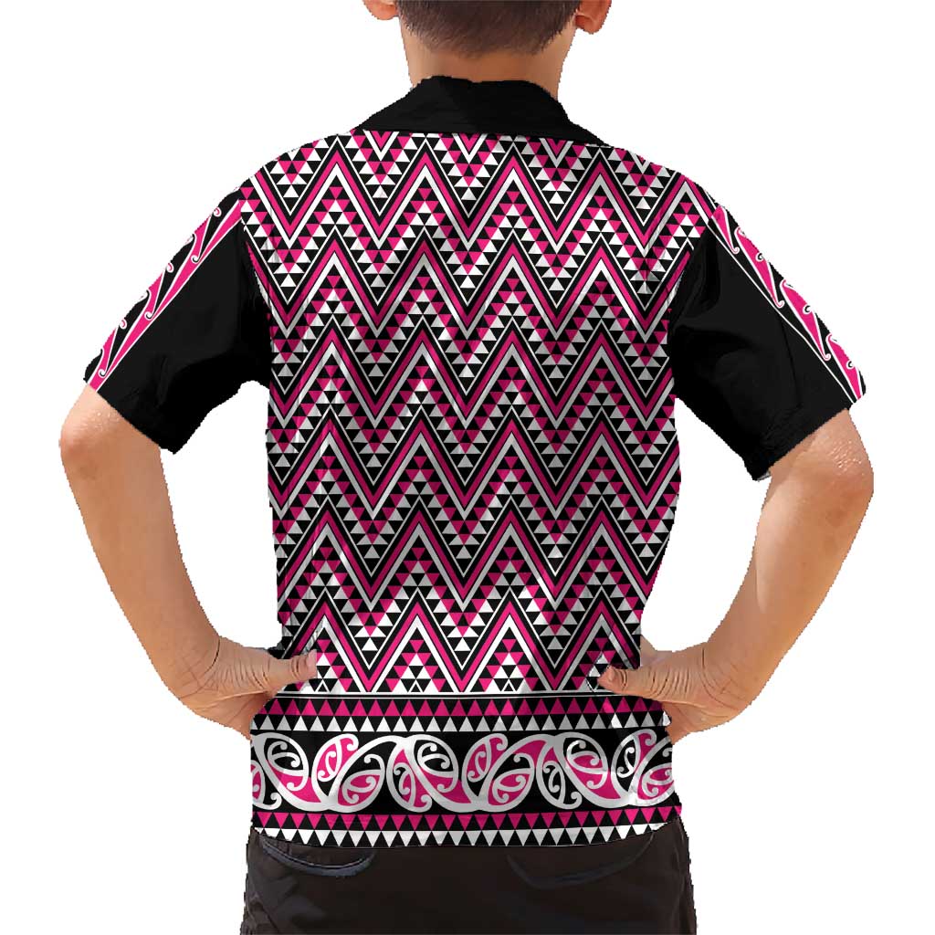 New Zealand Maori Niho Taniwha Family Matching Short Sleeve Bodycon Dress and Hawaiian Shirt Mawhero Mangopare and Puhoro Pattern