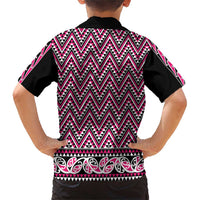 New Zealand Maori Niho Taniwha Family Matching Short Sleeve Bodycon Dress and Hawaiian Shirt Mawhero Mangopare and Puhoro Pattern