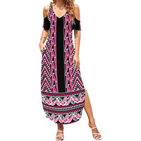 New Zealand Maori Niho Taniwha Family Matching Summer Maxi Dress and Hawaiian Shirt Mawhero Mangopare and Puhoro Pattern