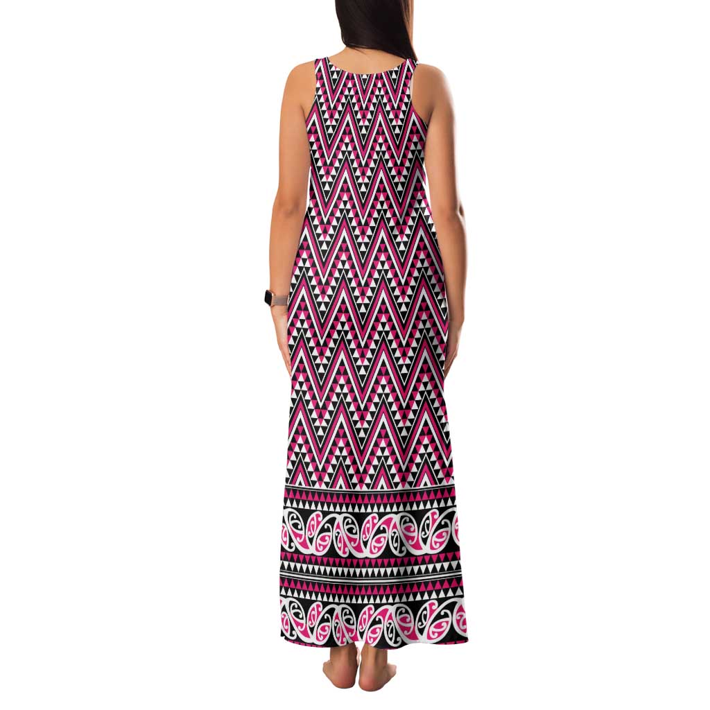 New Zealand Maori Niho Taniwha Family Matching Tank Maxi Dress and Hawaiian Shirt Mawhero Mangopare and Puhoro Pattern