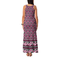 New Zealand Maori Niho Taniwha Family Matching Tank Maxi Dress and Hawaiian Shirt Mawhero Mangopare and Puhoro Pattern