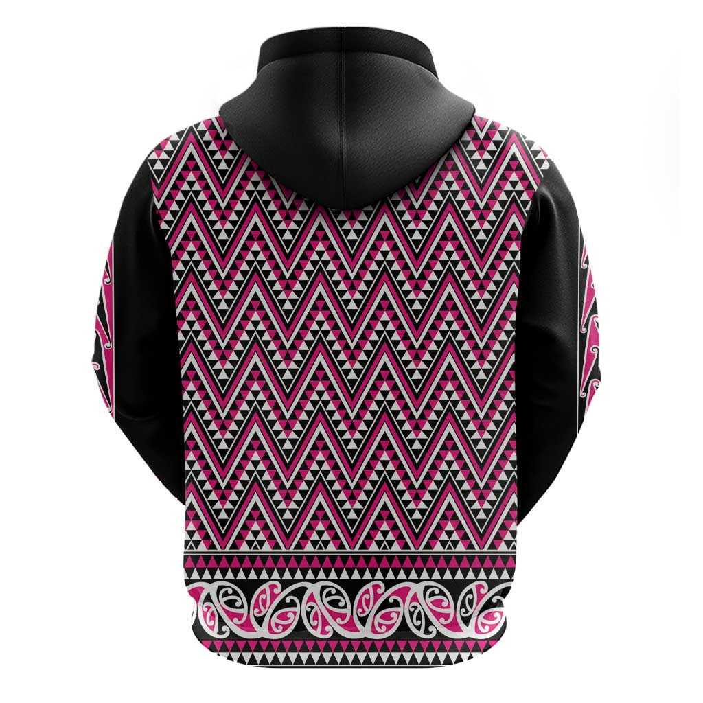 New Zealand Maori Niho Taniwha Hoodie Mawhero Mangopare and Puhoro Pattern
