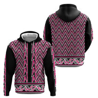 New Zealand Maori Niho Taniwha Hoodie Mawhero Mangopare and Puhoro Pattern
