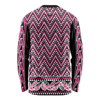 New Zealand Maori Niho Taniwha Long Sleeve Shirt Mawhero Mangopare and Puhoro Pattern LT9 - Polynesian Pride