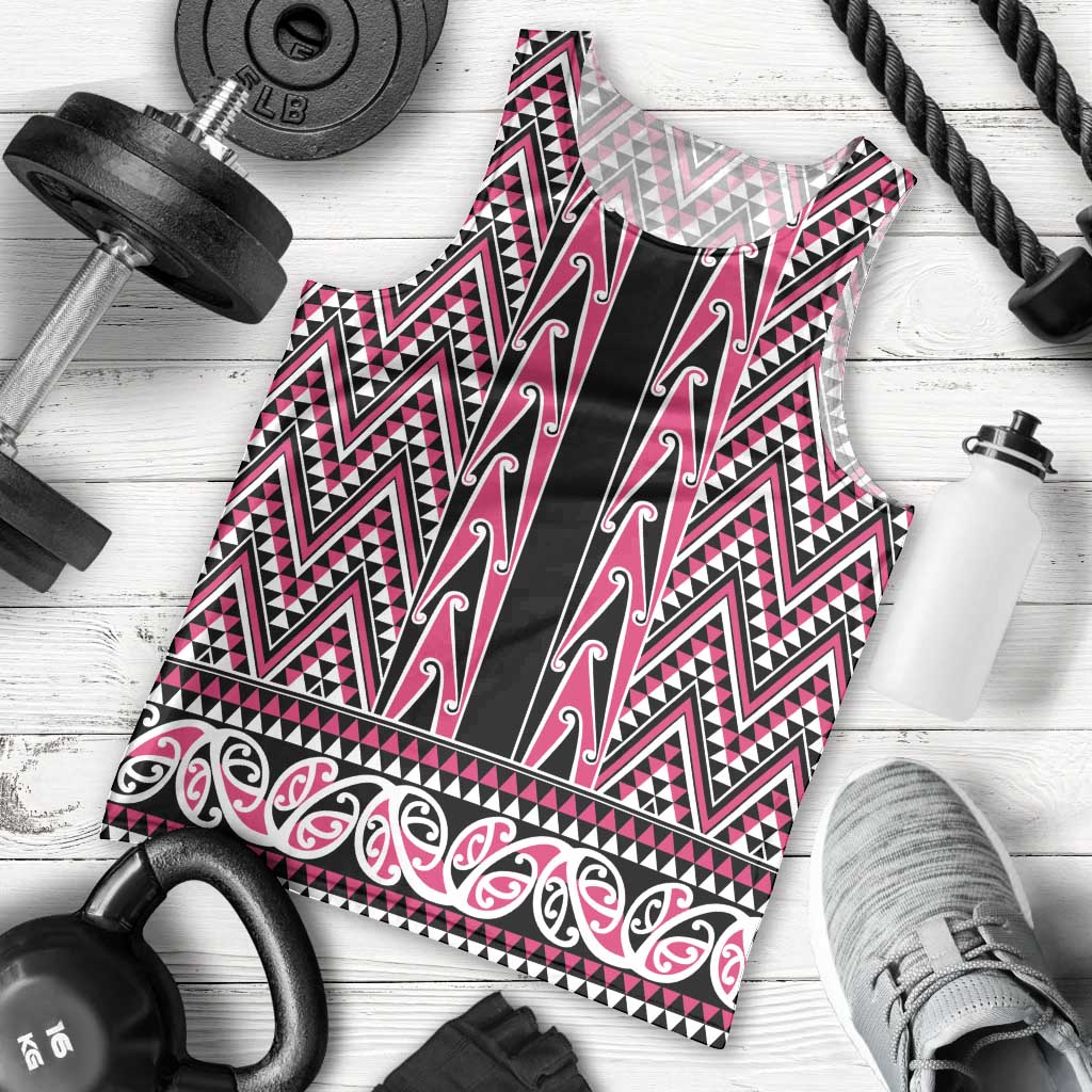 New Zealand Maori Niho Taniwha Men Tank Top Mawhero Mangopare and Puhoro Pattern LT9 - Polynesian Pride