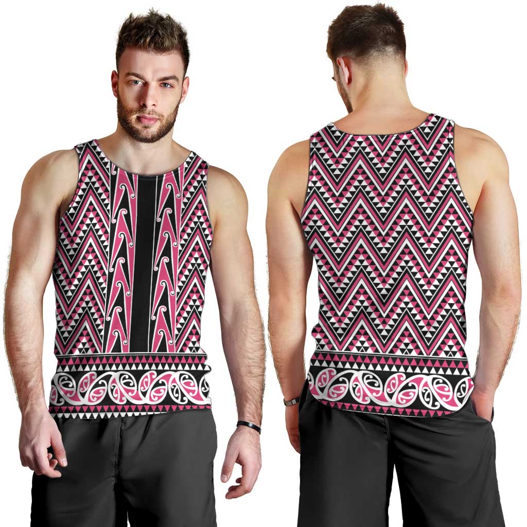 New Zealand Maori Niho Taniwha Men Tank Top Mawhero Mangopare and Puhoro Pattern LT9 - Polynesian Pride
