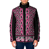 New Zealand Maori Niho Taniwha Padded Jacket Mawhero Mangopare and Puhoro Pattern - Polynesian Pride