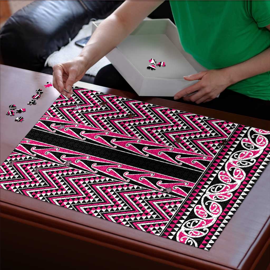 New Zealand Maori Niho Taniwha Puzzle Mawhero Mangopare and Puhoro Pattern - Polynesian Pride