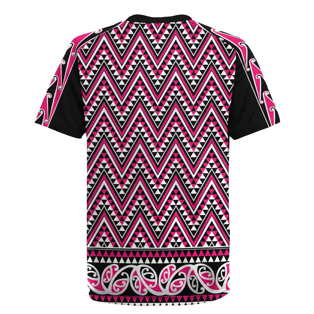 New Zealand Maori Niho Taniwha Rugby Jersey Mawhero Mangopare and Puhoro Pattern