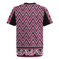 New Zealand Maori Niho Taniwha Rugby Jersey Mawhero Mangopare and Puhoro Pattern