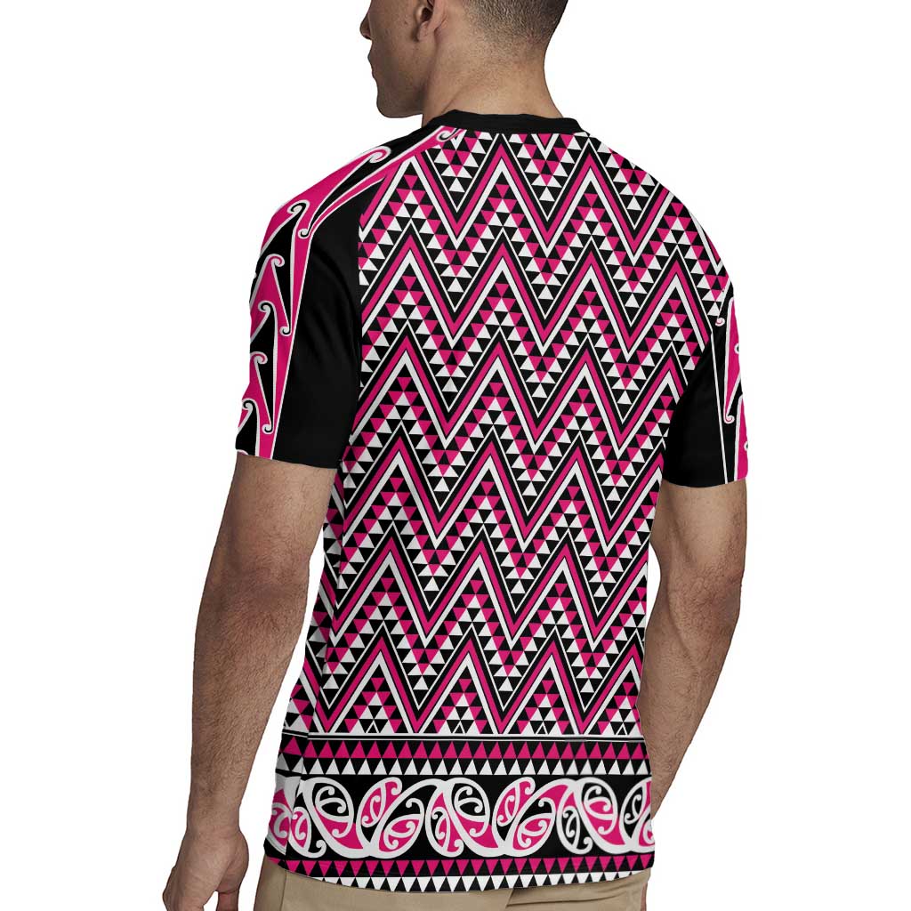 New Zealand Maori Niho Taniwha Rugby Jersey Mawhero Mangopare and Puhoro Pattern