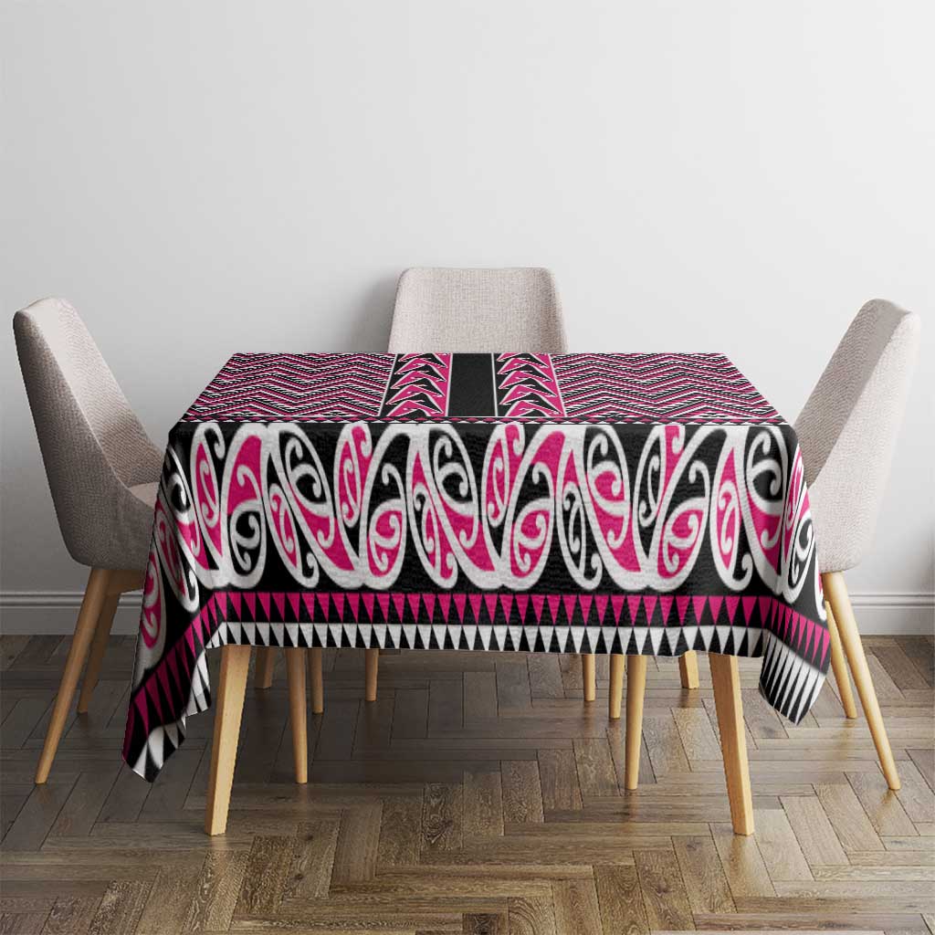 New Zealand Maori Niho Taniwha Tablecloth Mawhero Mangopare and Puhoro Pattern