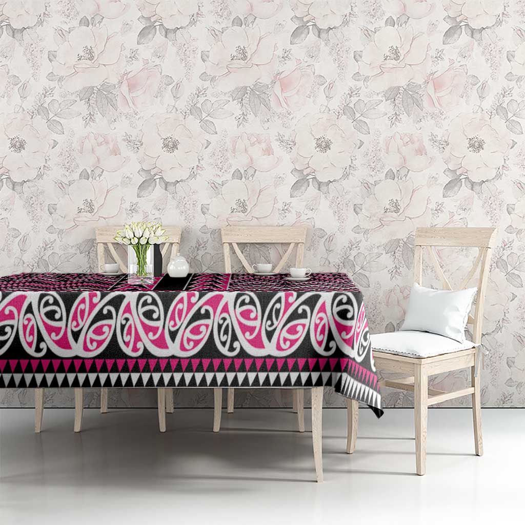 New Zealand Maori Niho Taniwha Tablecloth Mawhero Mangopare and Puhoro Pattern